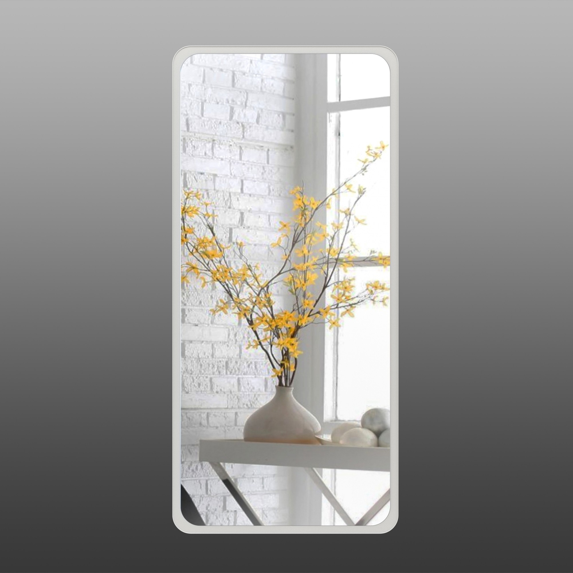 Настенное зеркало в полный рост Арт Декор прямоугольное ZR8 белое 1300х600мм
Настенное зеркало в полный рост Арт Декор прямоугольное ZR8 белое 1300х600мм