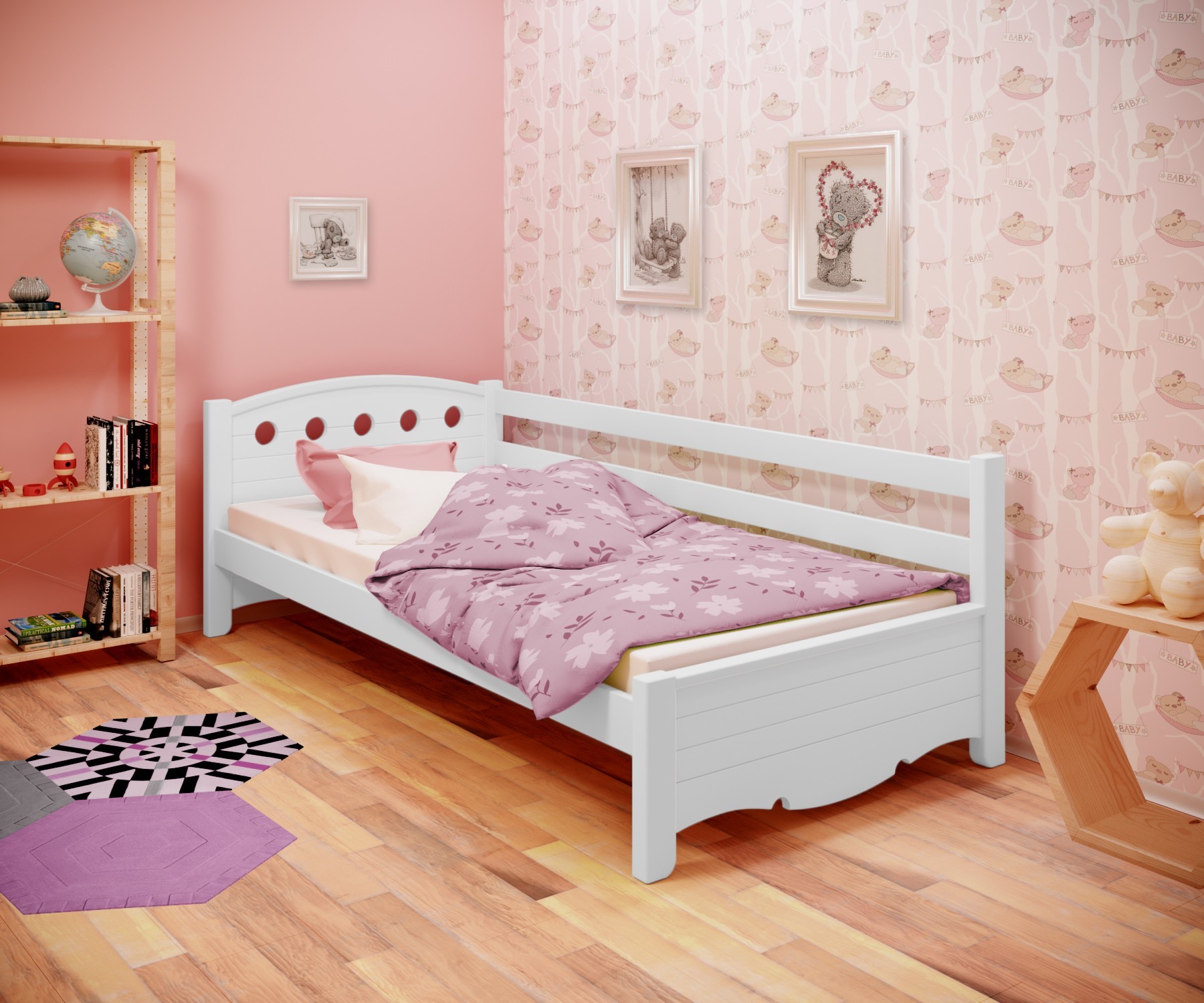 Кровать односпальная угловая RainbowDream Анри 80х190 см белый массив ольхи, без ящиков
Кровать односпальная угловая RainbowDream Анри 80х190 см белый массив ольхи, без ящиков