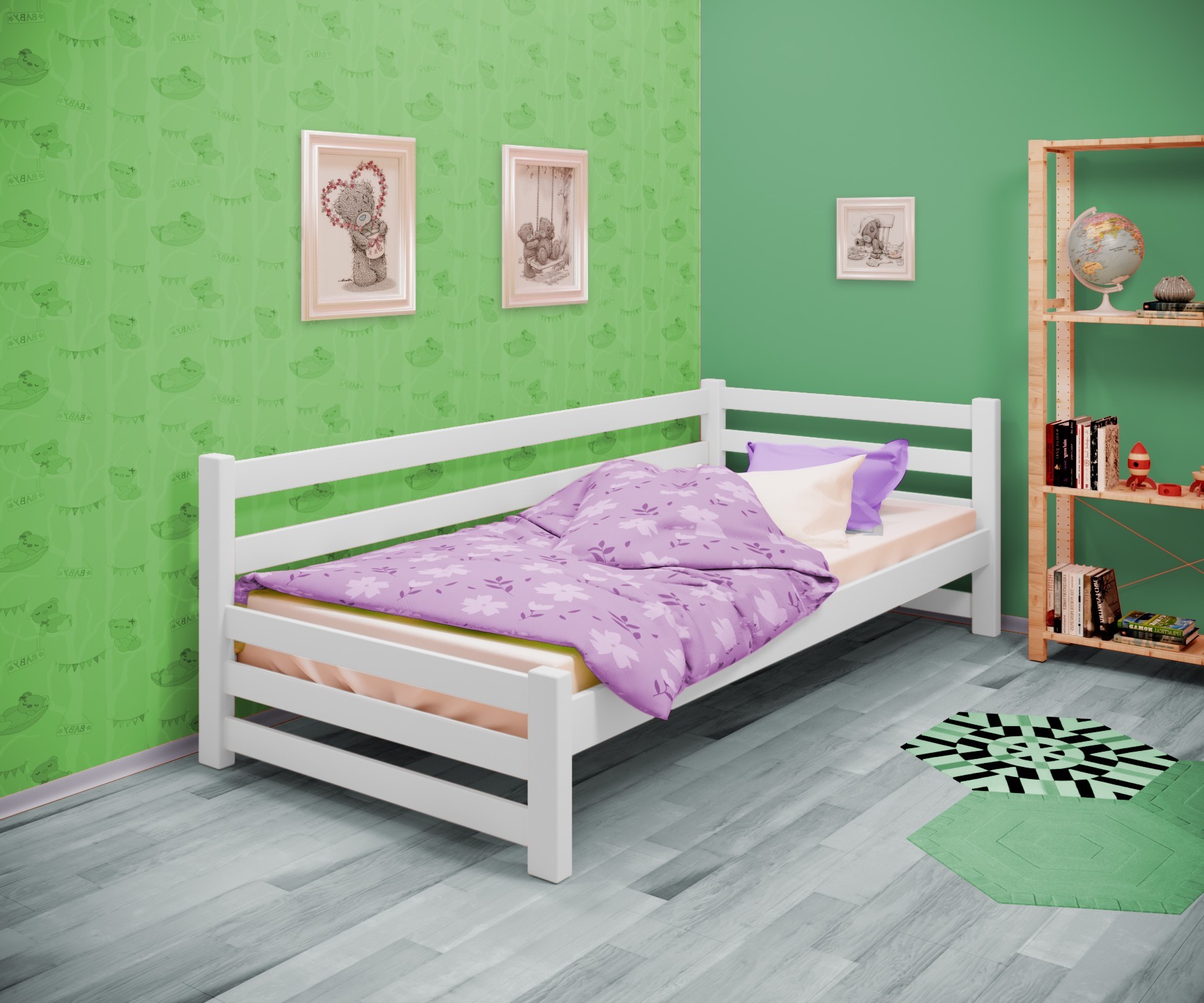 Кровать односпальная угловая RainbowDream Ламия 80х190 см белый массив ольхи, без ящиков
Кровать односпальная угловая RainbowDream Ламия 80х190 см белый массив ольхи, без ящиков