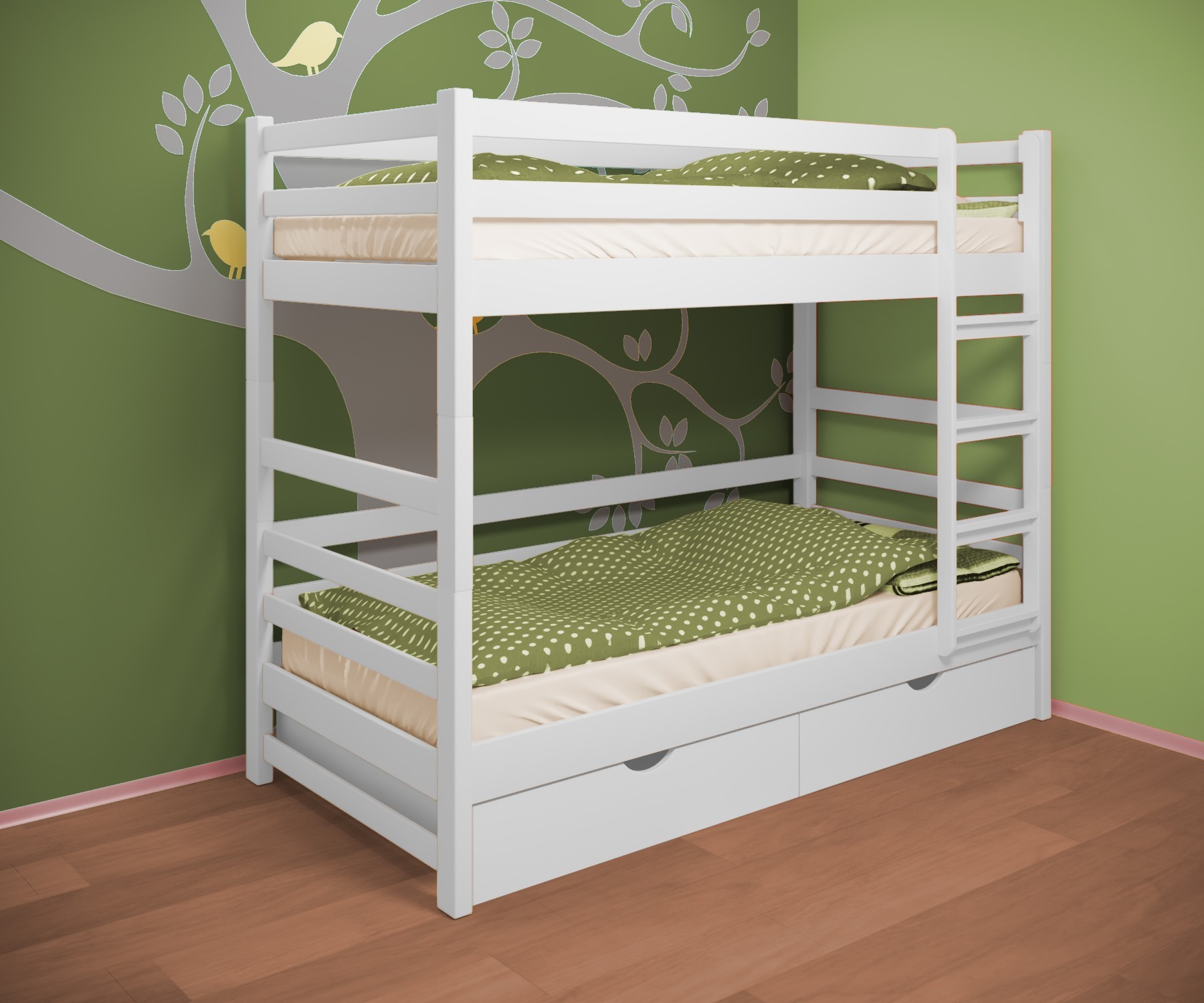 Кровать двухъярусная RainbowDream Лентори 80х190 см белый массив ольхи, с ящиками
Кровать двухъярусная RainbowDream Лентори 80х190 см белый массив ольхи, с ящиками