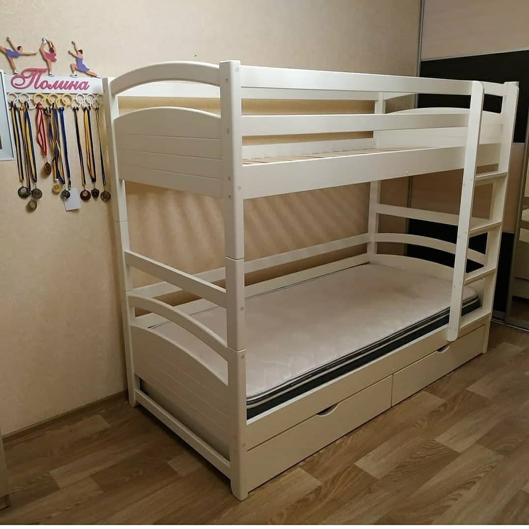Кровать двухъярусная RainbowDream Милана 90х190 см белый массив ольхи, с ящиками
Кровать двухъярусная RainbowDream Милана 90х190 см белый массив ольхи, с ящиками