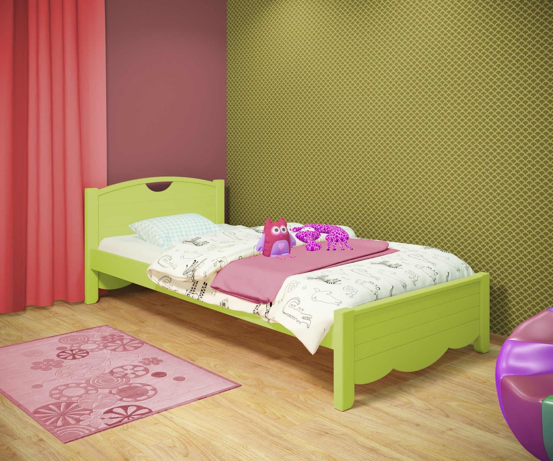 Кровать односпальная RainbowDream Белла 90х190 см зеленый массив ольхи, без ящиков
Кровать односпальная RainbowDream Белла 90х190 см зеленый массив ольхи, без ящиков
