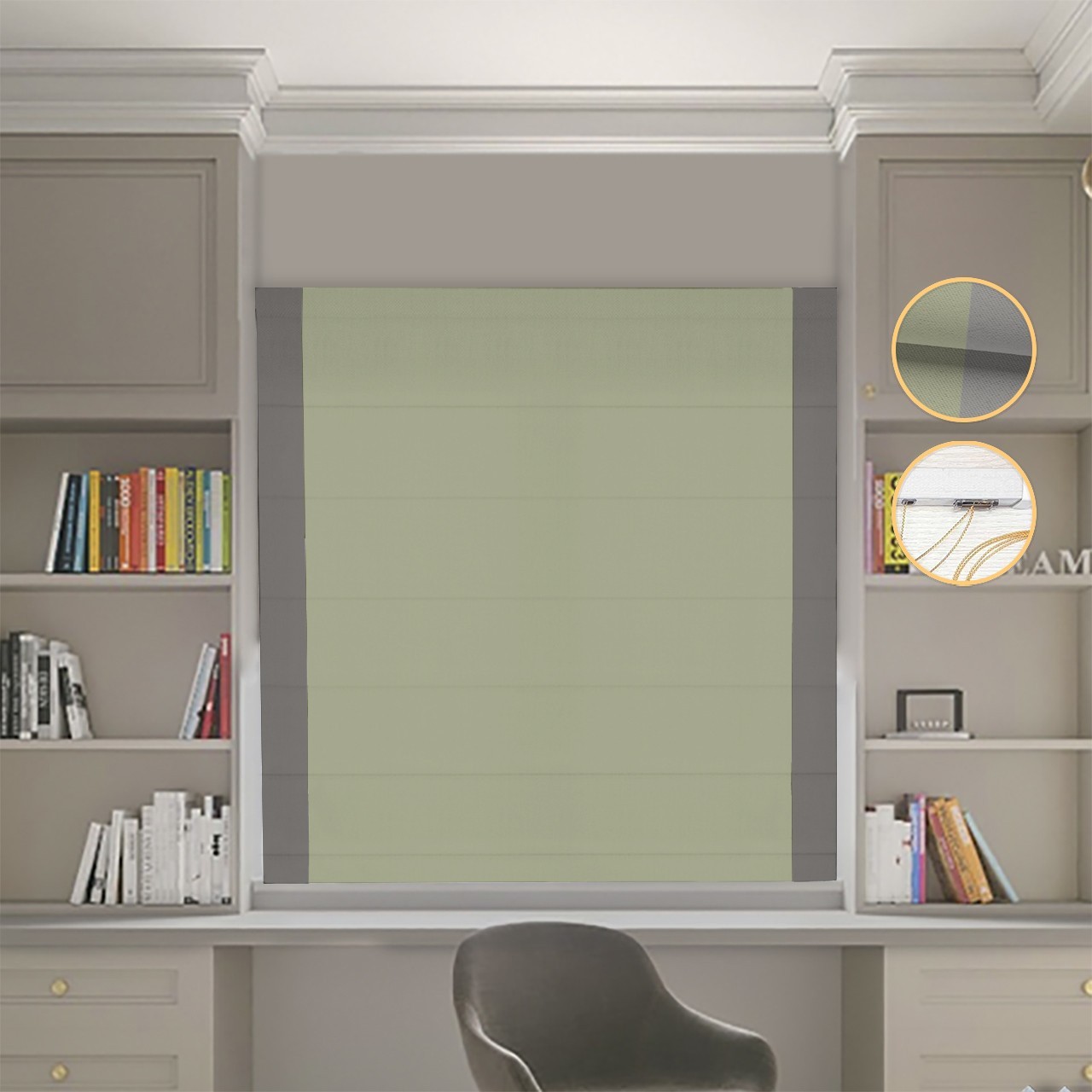 Римские шторы DECOLIV Блэкаут Нова оливковый с графитовыми кантами по бокам 60*170
Римские шторы DECOLIV Блэкаут Нова оливковый с графитовыми кантами по бокам 60*170