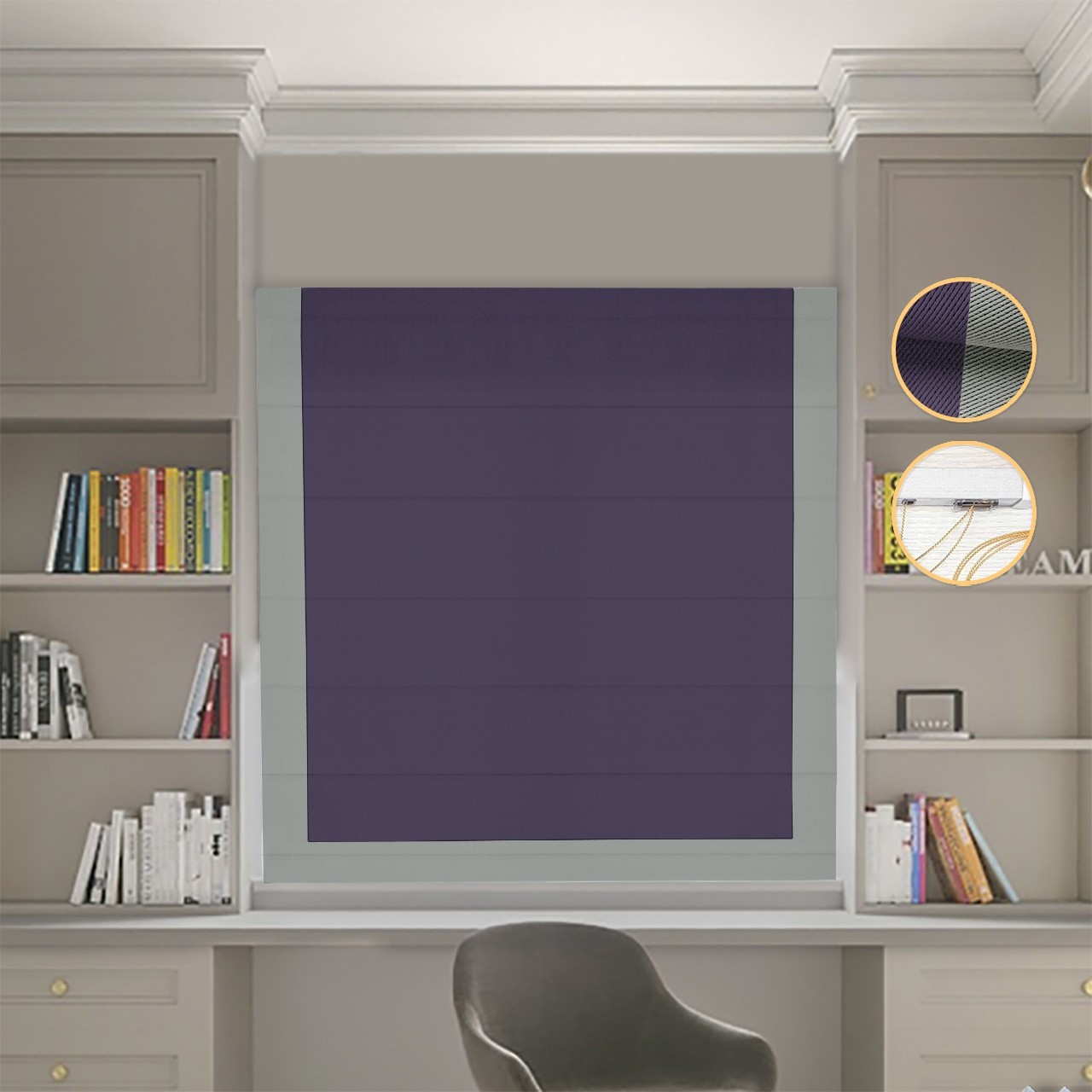 Римские шторы DECOLIV Блэкаут Перфект сиреневый с оливковым кантом 240*170 см
Римские шторы DECOLIV Блэкаут Перфект сиреневый с оливковым кантом 240*170 см