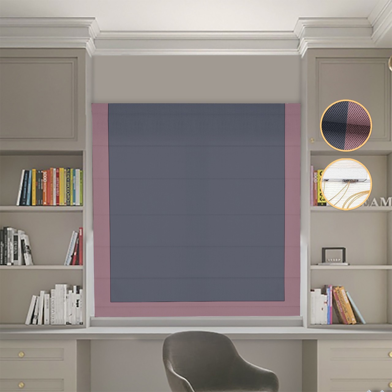 Римские шторы DECOLIV Блэкаут Перфект графитовый с пудровым кантом 200*170 см
Римские шторы DECOLIV Блэкаут Перфект графитовый с пудровым кантом 200*170 см