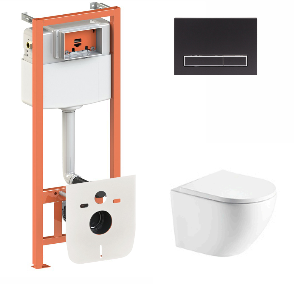 Инсталляция QTAP Nest QT0133M425 с панелью смыва QT0111M08V1091MB + унитаз Robin QT1333046ENRW с сиденьем Soft Close дюропласт
Инсталляция QTAP Nest QT0133M425 с панелью смыва QT0111M08V1091MB + унитаз Robin QT1333046ENRW с сиденьем Soft Close дюропласт