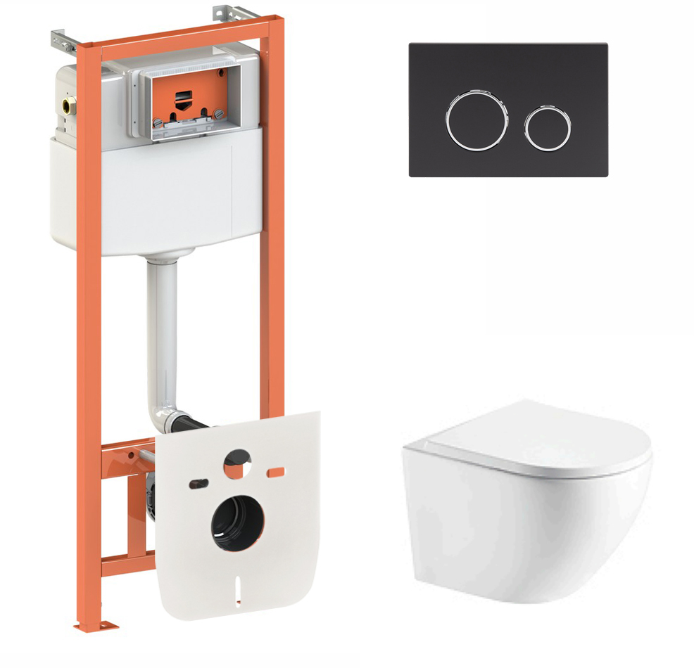 Инсталляция QTAP Nest QT0133M425 с панелью смыва QT0111M11V1146MB + унитаз Robin QT1333046ENRW с сиденьем Soft Close дюропласт
Инсталляция QTAP Nest QT0133M425 с панелью смыва QT0111M11V1146MB + унитаз Robin QT1333046ENRW с сиденьем Soft Close дюропласт