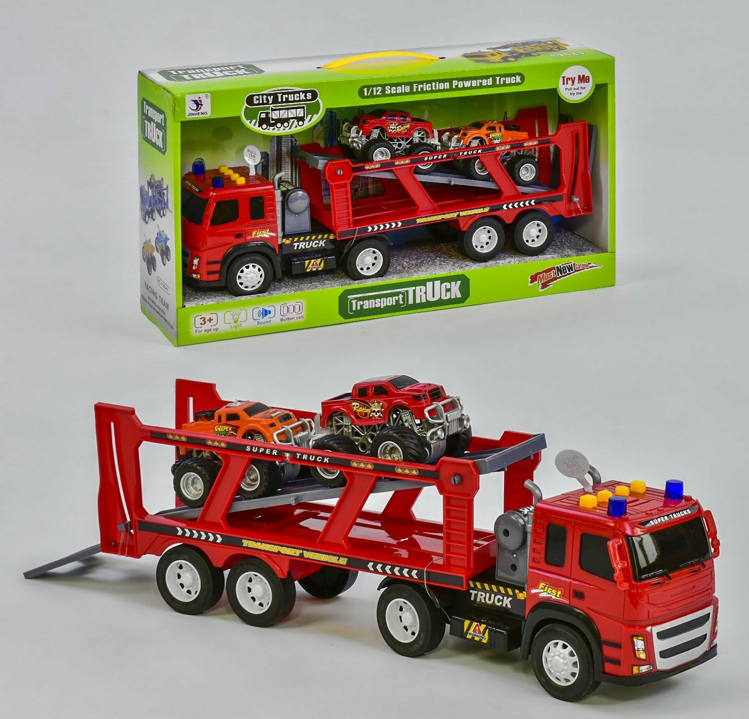 Игрушечный инерционный трейлер автовоз Jinheng 1188-45 Красный со световыми и звуковыми эффектами
Игрушечный инерционный трейлер автовоз Jinheng 1188-45 Красный со световыми и звуковыми эффектами