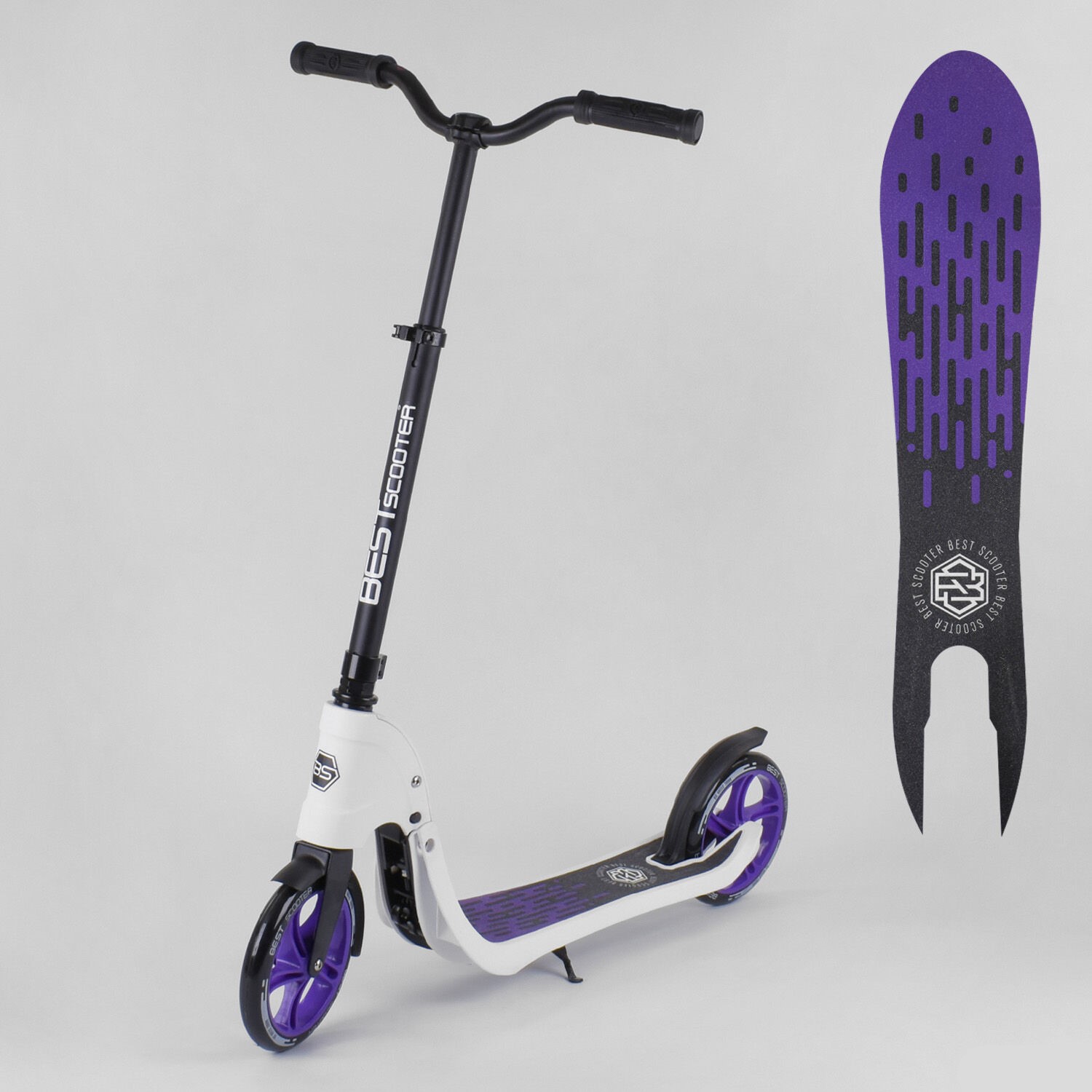 Самокат Best Scooter 90003 бело-фиолетовый, зажим руля, колеса PU - 20 см, широкий руль
Самокат Best Scooter 90003 бело-фиолетовый, зажим руля, колеса PU - 20 см, широкий руль