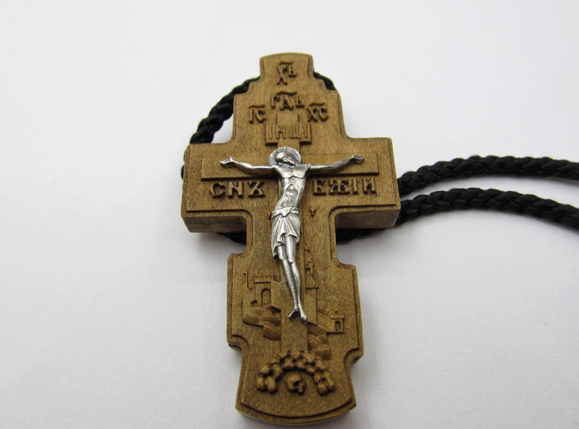 Крест деревянный с серебряными накладками Распятие Христово SilverArtisan 1.71452
Крест деревянный с серебряными накладками Распятие Христово SilverArtisan 1.71452
