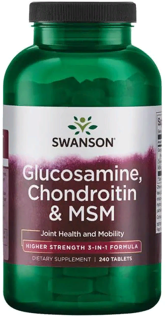 Glucosamine, Chondroitin & Msm Swanson 500/400/200 mg 240 tabs (SWA-11081)
Glucosamine, Chondroitin & Msm Swanson 500/400/200 mg 240 tabs (SWA-11081)