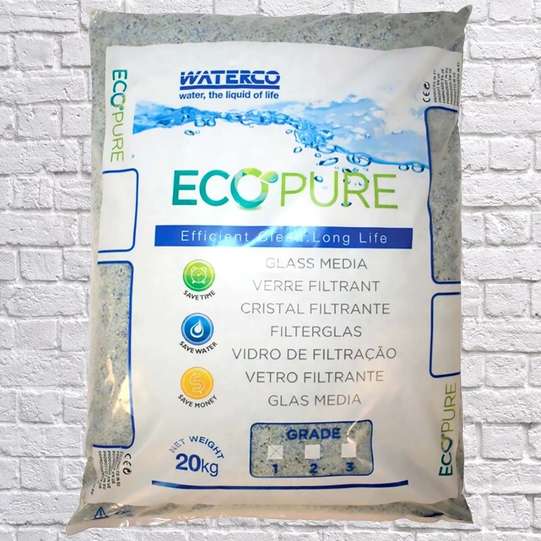 Стеклянный песок для песочных фильтров бассейна Waterco EcoPure 0.5-1.0 мм 20 кг
Стеклянный песок для песочных фильтров бассейна Waterco EcoPure 0.5-1.0 мм 20 кг