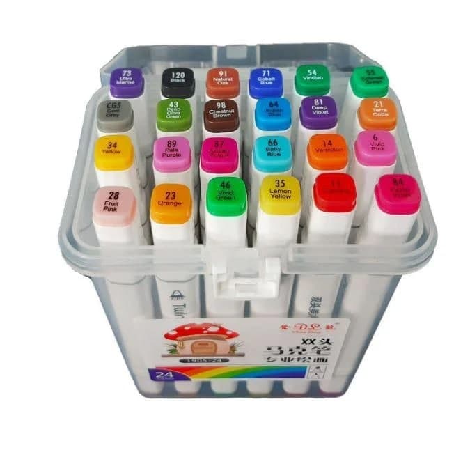 Набор скетч-маркеров WOW SketchMarker Twin Фломастеры для рисования двухсторонние PCS 24 шт + футляр
Набор скетч-маркеров WOW SketchMarker Twin Фломастеры для рисования двухсторонние PCS 24 шт + футляр