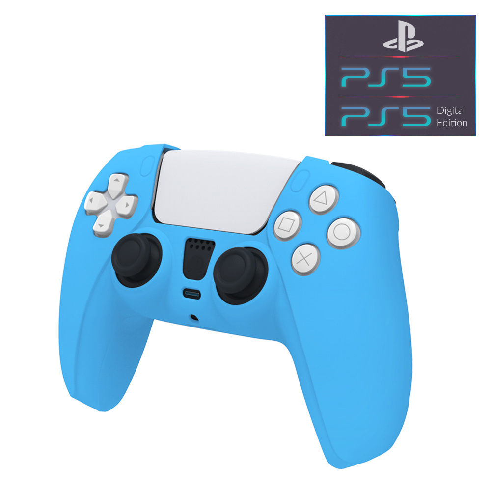Силиконовый защитный синий чехол DOBE для геймпада DualSense консоли Sony PlayStation 5 (PS5 / PS5 Digital Edition)
Силиконовый защитный синий чехол DOBE для геймпада DualSense консоли Sony PlayStation 5 (PS5 / PS5 Digital Edition)