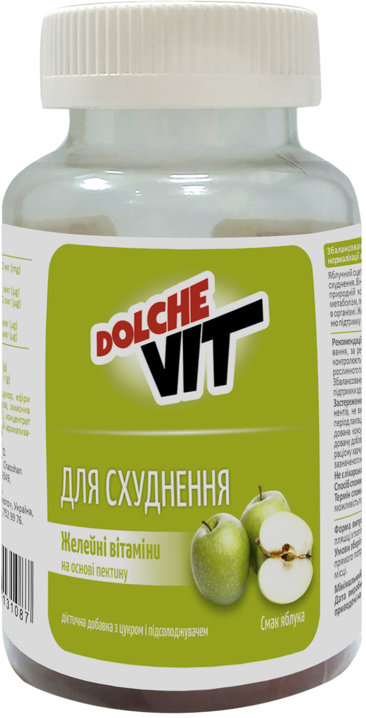 Витамины желейные Dolche Vit для похудения на основе пектина 45 шт (4820208131087)
Витамины желейные Dolche Vit для похудения на основе пектина 45 шт (4820208131087)