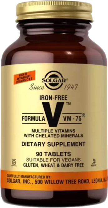 Мультивитамины Solgar без железа, формула VM-75, Iron-Free Formula VM-75, 90 таблеток (33984011748)
Мультивитамины Solgar без железа, формула VM-75, Iron-Free Formula VM-75, 90 таблеток (33984011748)