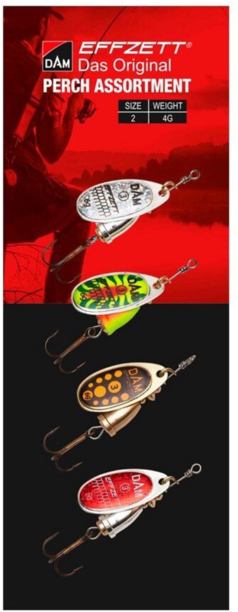 Блесна-вертушка DAM Effzett Original Assortment Perch Spinner 4 г набор - 4 шт (60593)
Блесна-вертушка DAM Effzett Original Assortment Perch Spinner 4 г набор - 4 шт (60593)