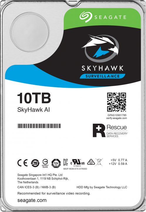 Жесткий диск 3.5 Seagate SkyHawk Al HDD 10TB 7200rpm 256MB SATAIII (ST10000VE0008)
Жесткий диск 3.5 Seagate SkyHawk Al HDD 10TB 7200rpm 256MB SATAIII (ST10000VE0008)