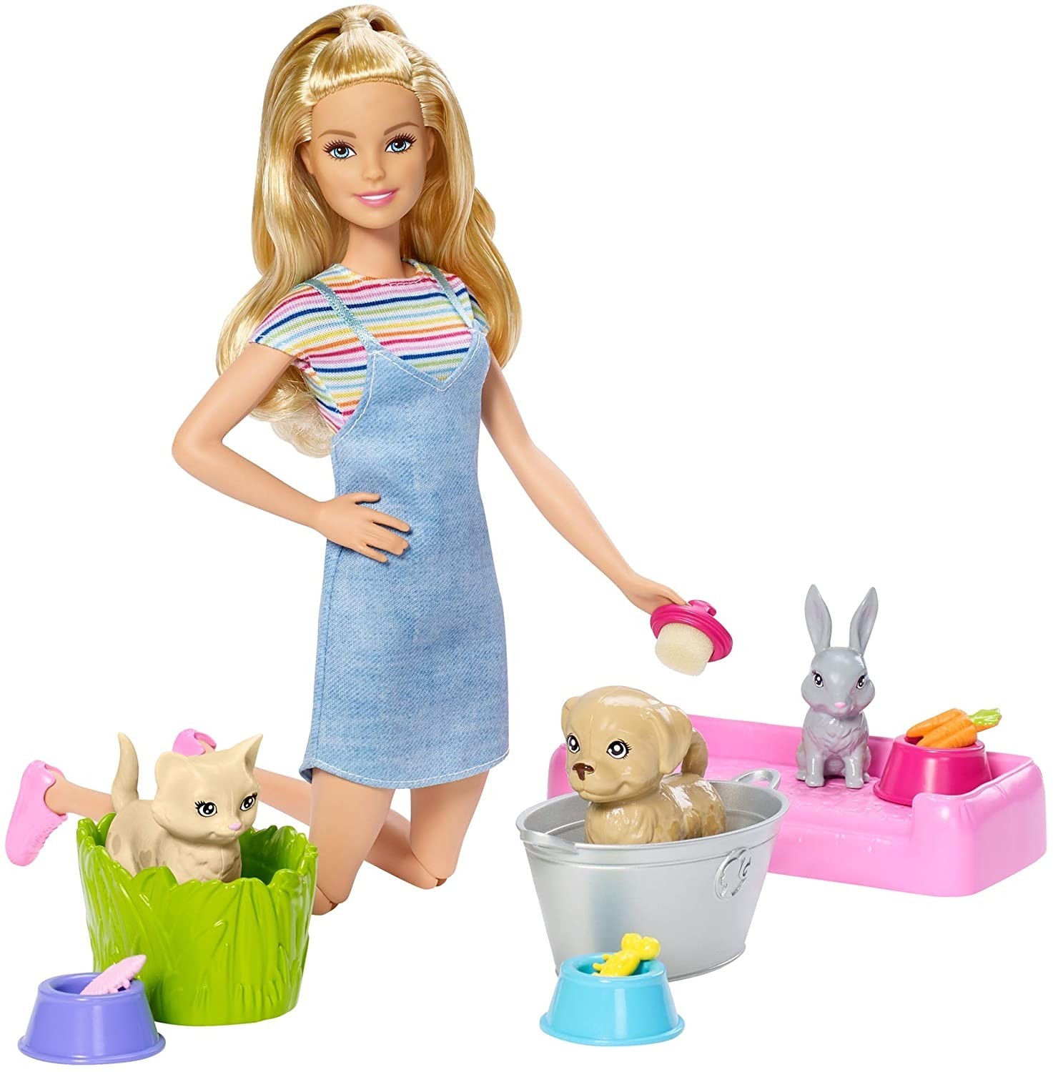 Игровой набор Mattel Барби Купай и играй с питомцами Купание питомцев Barbie Play Wash Pets Playset (FXH11 )
Игровой набор Mattel Барби Купай и играй с питомцами Купание питомцев Barbie Play Wash Pets Playset (FXH11 )