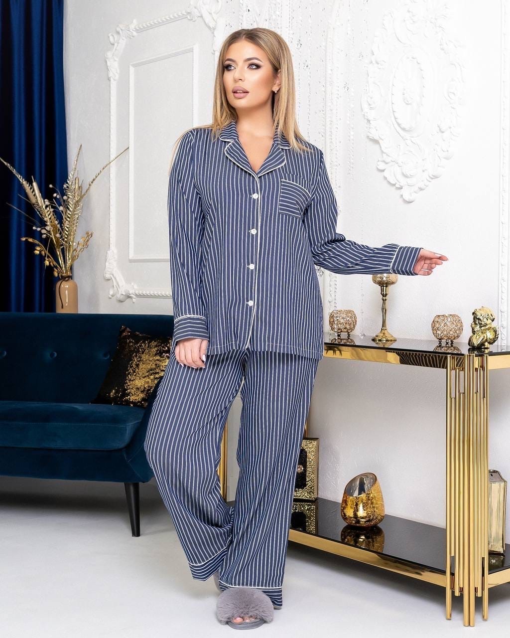 Пижамный комплект PERI 897924474 - синий, Пижамный комплект PERI 897924474 48-50 синий
Пижамный комплект PERI 897924474 - синий, Пижамный комплект PERI 897924474 48-50 синий