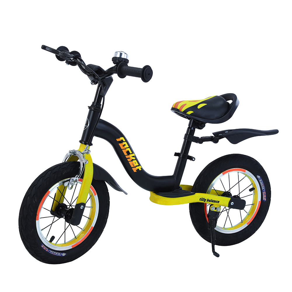 Беговел TILLY Rocket T-212520/1 с надувными колесами 12" и ручным тормозом + звонок, брызговики и отражатели Черный/Желтый
Беговел TILLY Rocket T-212520/1 с надувными колесами 12" и ручным тормозом + звонок, брызговики и отражатели Черный/Желтый