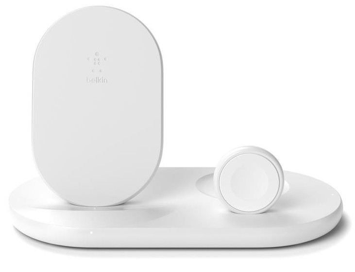 Беспроводное зарядное устройство Belkin 3in1 Wireless Pad/Stand/Apple Watch, white
Беспроводное зарядное устройство Belkin 3in1 Wireless Pad/Stand/Apple Watch, white