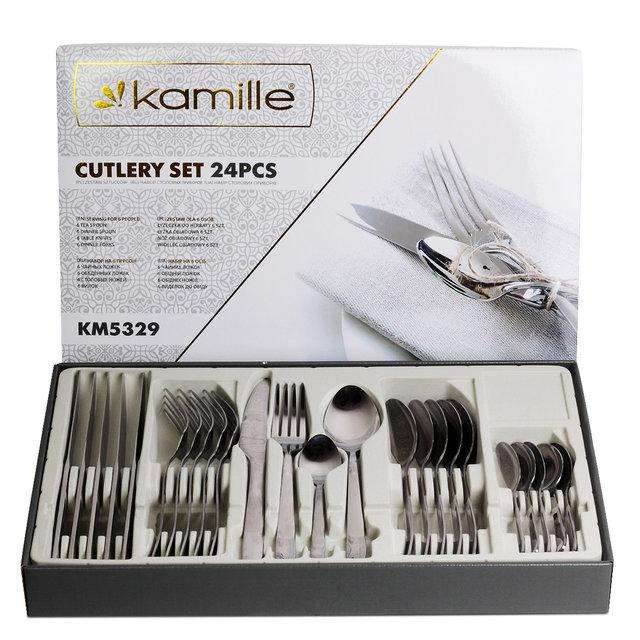 Набор столовых приборов 24 пр Kamille KM-5329 
Набор столовых приборов 24 пр Kamille KM-5329
