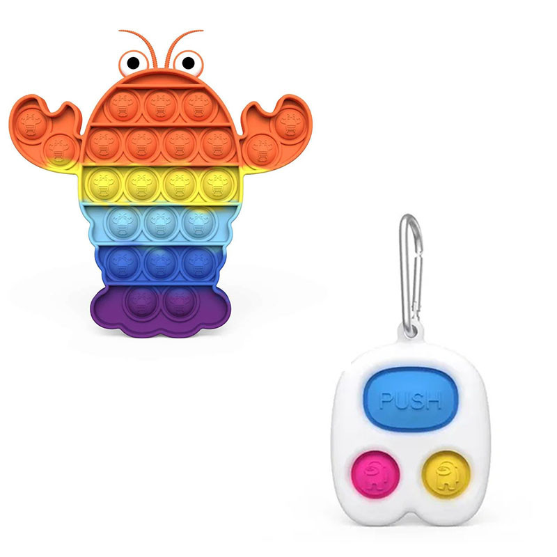 Комплект антистресс игрушек пупырка попит фиджет Bouble Push Pop It рак + Брелок Simple Dimple Амонг
Комплект антистресс игрушек пупырка попит фиджет Bouble Push Pop It рак + Брелок Simple Dimple Амонг