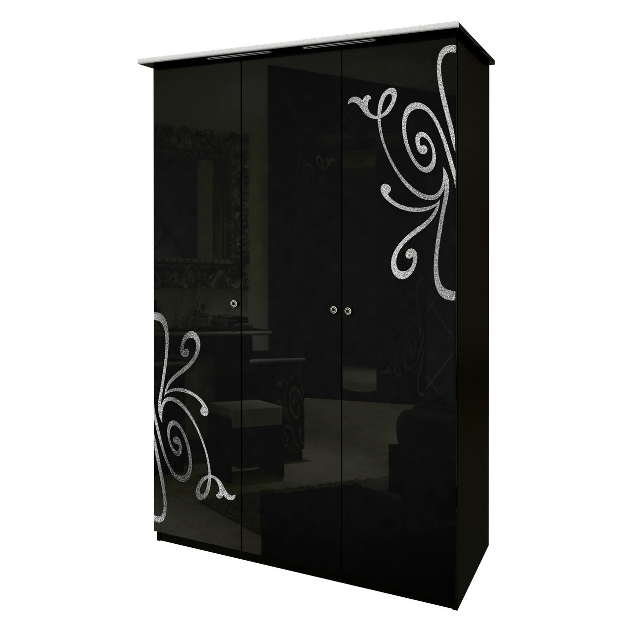 Шкаф распашной в спальню, в прихожую из ЛДСП Богема 3Д BG-23-BL MiroMark черный глянец (без зеркал)
Шкаф распашной в спальню, в прихожую из ЛДСП Богема 3Д BG-23-BL MiroMark черный глянец (без зеркал)