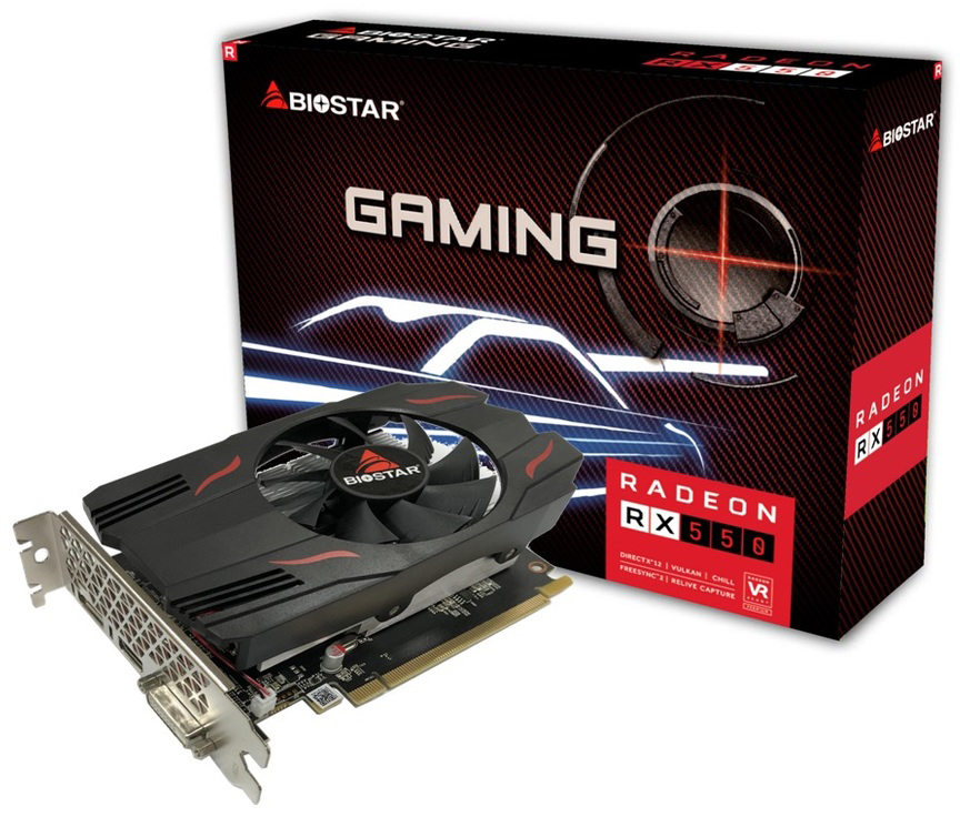 Biostar PCI-Ex Radeon RX 550 2GB GDDR5 (128bit) (1100/6000) (DVI, HDMI, DisplayPort) (RX550-2GB)
Biostar PCI-Ex Radeon RX 550 2GB GDDR5 (128bit) (1100/6000) (DVI, HDMI, DisplayPort) (RX550-2GB)
