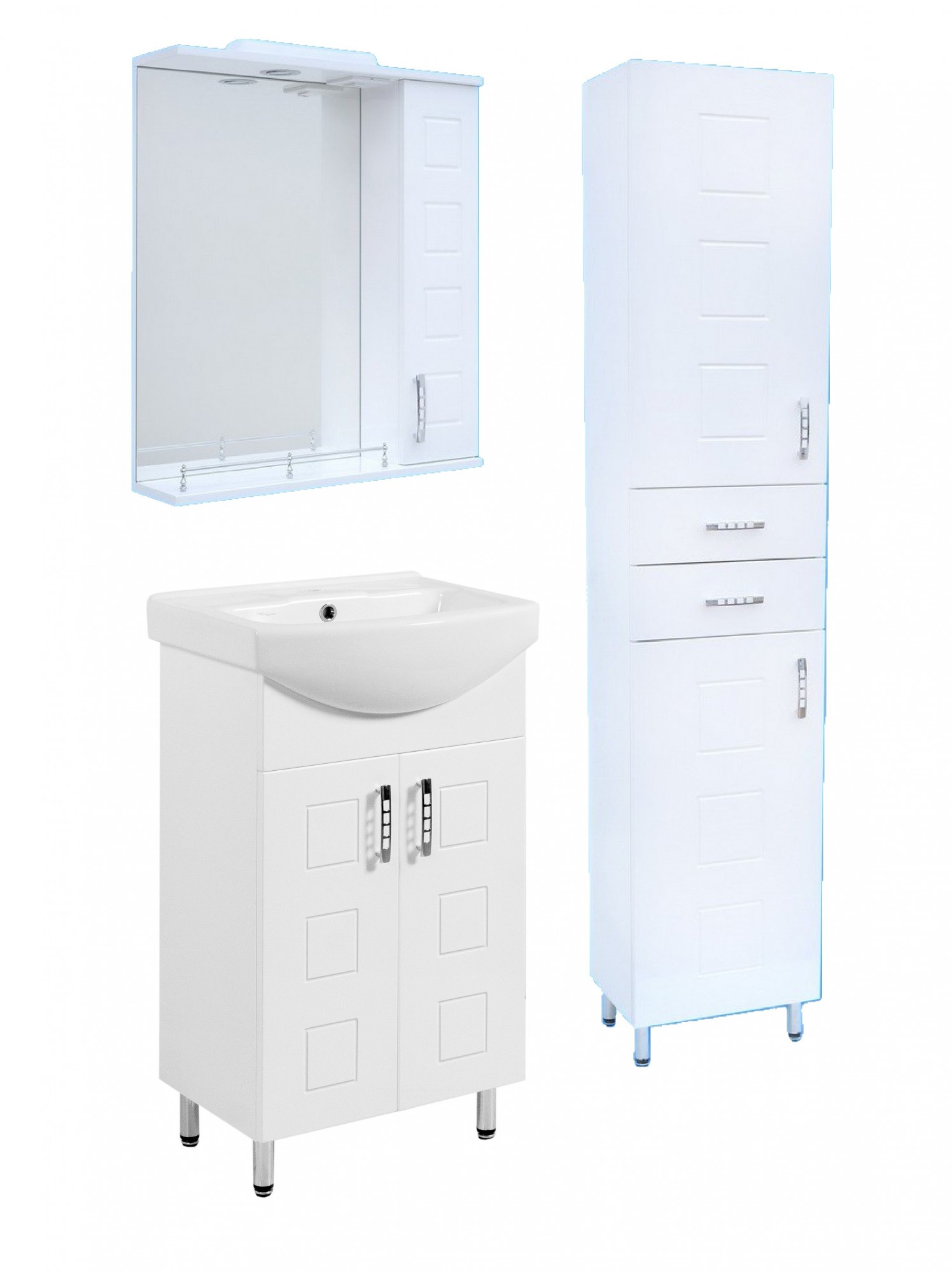 Комплект мебели SANWEST GROUP Кватро 60 см ( Зеркало Кватро Z-1 60 + Тумба Кватро Т-1 с умывальником Изео 60 + Пенал на ножках SANWEST GROUP Кватро 40 Корзина )
Комплект мебели SANWEST GROUP Кватро 60 см ( Зеркало Кватро Z-1 60 + Тумба Кватро Т-1 с умывальником Изео 60 + Пенал на ножках SANWEST GROUP Кватро 40 Корзина )