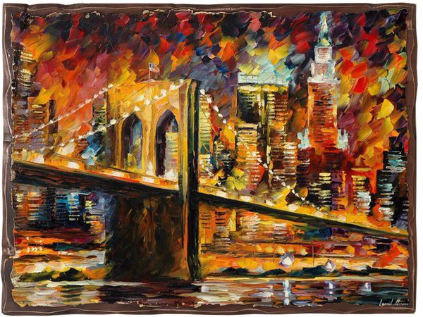 Картина под старину на дереве Леонид Афремов "Бруклинский мост Афремова", 40*50 см
Картина под старину на дереве Леонид Афремов "Бруклинский мост Афремова", 40*50 см