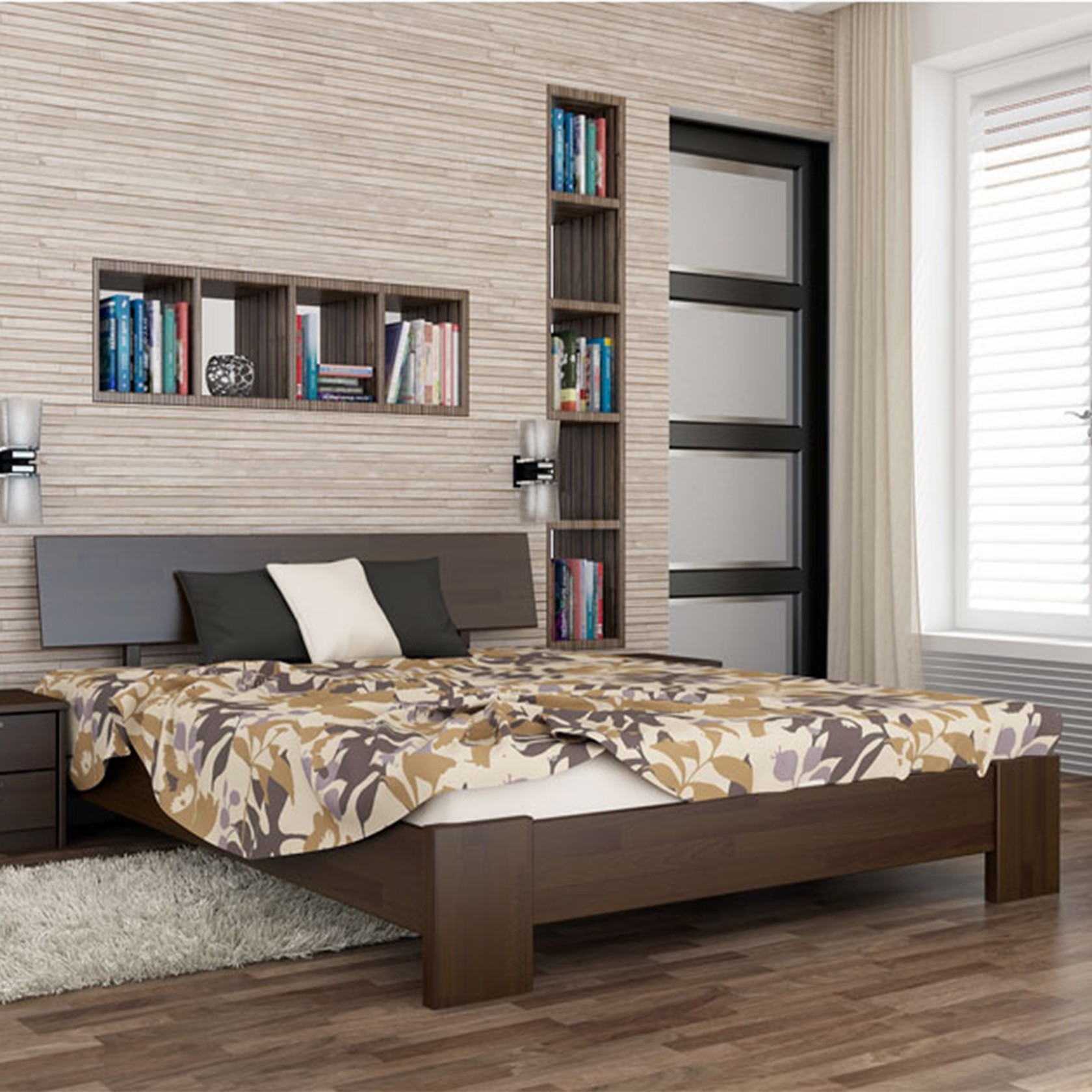 Кровать Титан Темный орех 160х200 см 21107_47
Кровать Титан Темный орех 160х200 см 21107_47