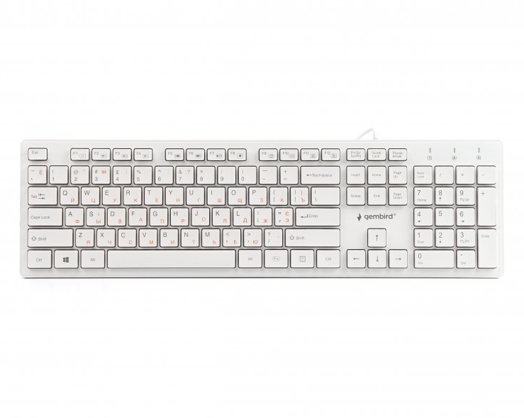 Клавиатура Gembird KB-MCH-03-W-UA тонкая, мультимедийная, USB, White (KB-MCH-03-W-UA)
Клавиатура Gembird KB-MCH-03-W-UA тонкая, мультимедийная, USB, White (KB-MCH-03-W-UA)