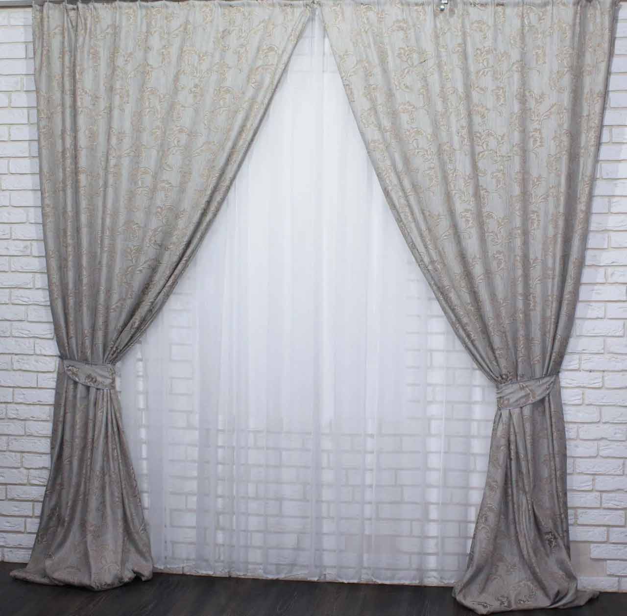 Шторы VR-Textil ВР-текстиль лен с узором ветка серый, 2 шт 1,5 × 2,75 м (2295)
Шторы VR-Textil ВР-текстиль лен с узором ветка серый, 2 шт 1,5 × 2,75 м (2295)