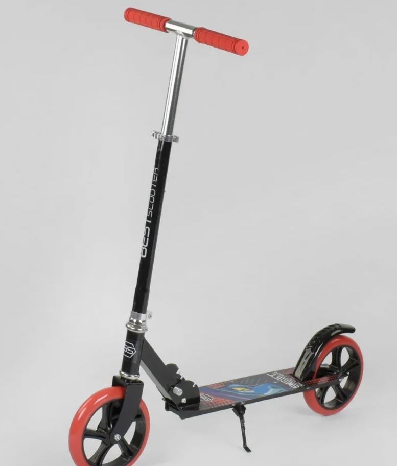 Самокат двухколесный с большими колёсами Best Scooter. Ножн тормоз, наждач поверх. До 70 кг Черный с красным 30458
Самокат двухколесный с большими колёсами Best Scooter. Ножн тормоз, наждач поверх. До 70 кг Черный с красным 30458