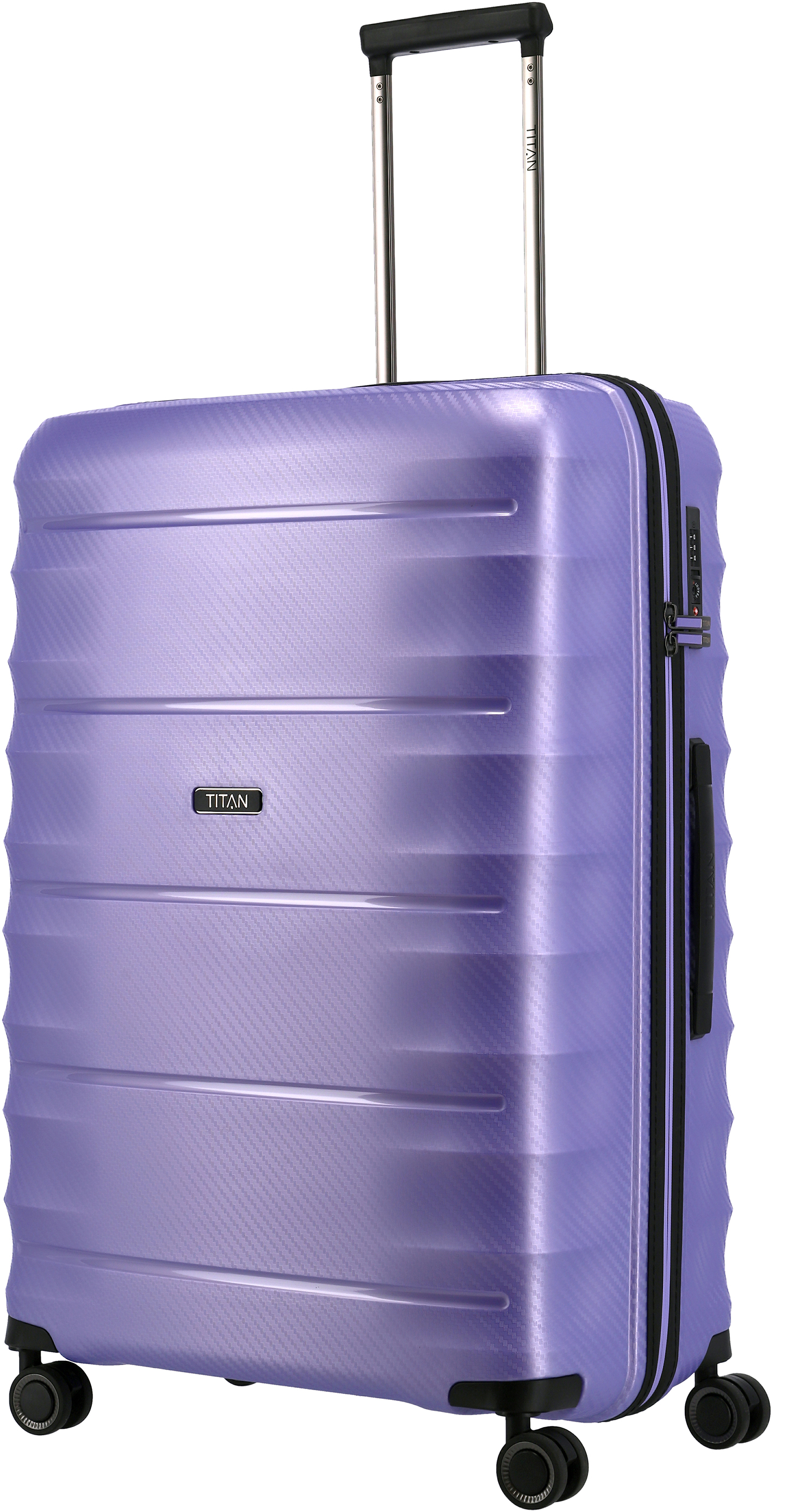 Чемодан Titan HIGHLIGHT/Lilac Metallic на 4 колесах L (112л,3,4кг) (52x76x32см) Ti842404-18
Чемодан Titan HIGHLIGHT/Lilac Metallic на 4 колесах L (112л,3,4кг) (52x76x32см) Ti842404-18