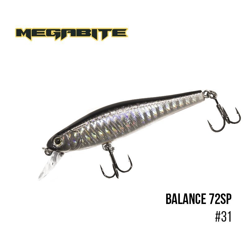 Воблер Megabite Balance 72 SP (72 мм, 6,9гр, 1m) (31) 
Воблер Megabite Balance 72 SP (72 мм, 6,9гр, 1m) (31)