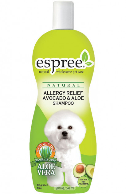 Шампунь для чувствительной кожи с маслом авокадо и алое вера Allergy Relief Avocado & Aloe Dog Shampoo 591 мл Espree BGL-ES-19
Шампунь для чувствительной кожи с маслом авокадо и алое вера Allergy Relief Avocado & Aloe Dog Shampoo 591 мл Espree BGL-ES-19