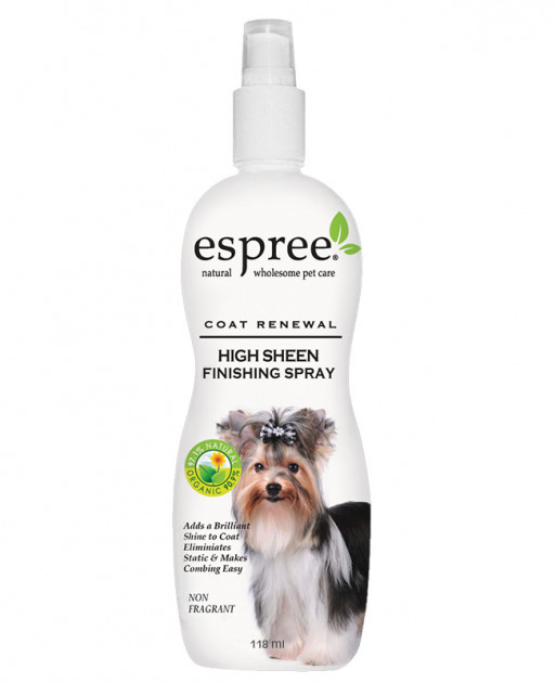 Спрей усилитель блеска для шерсти "High Sheen Finishing Spray" 118 мл Espree BGL-ES-90
Спрей усилитель блеска для шерсти "High Sheen Finishing Spray" 118 мл Espree BGL-ES-90