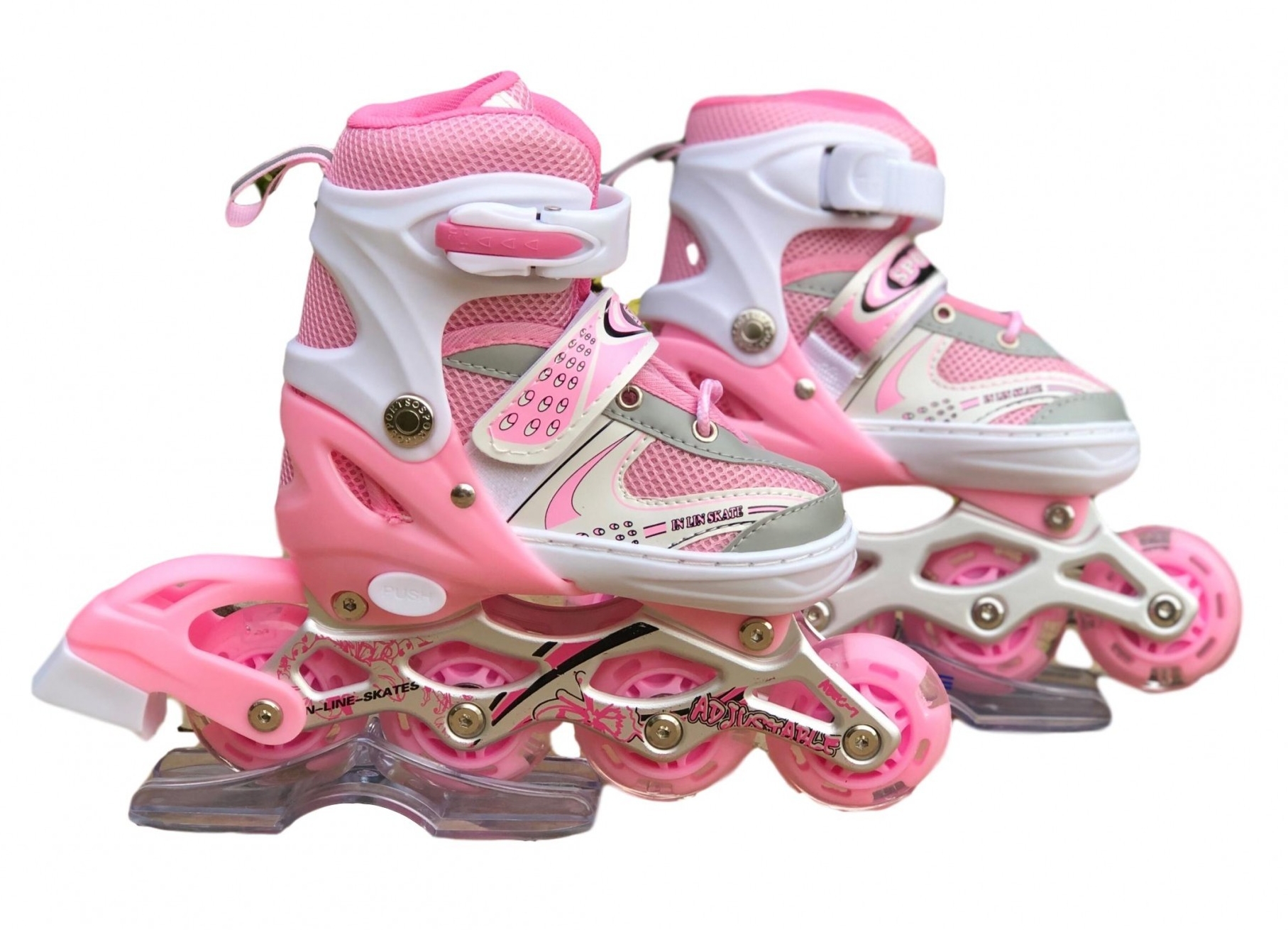 Роликовые коньки раздвижные In Lin Skate 129A Ролики с подсветкой колес (S 29-33) Розовые
Роликовые коньки раздвижные In Lin Skate 129A Ролики с подсветкой колес (S 29-33) Розовые