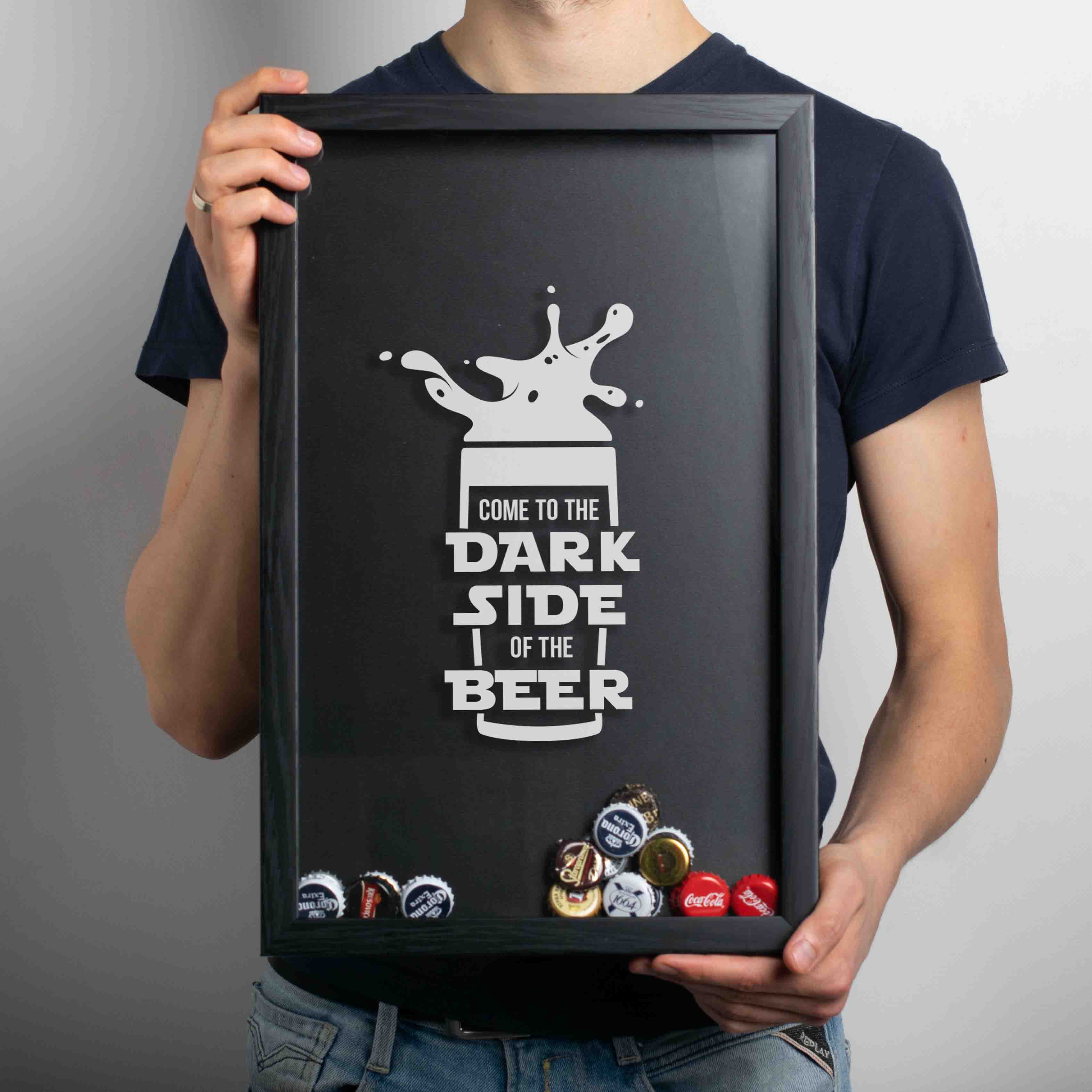 Рамка-копилка для пивных крышек "Come to the dark side of the beer" BeriDari (7707) black-black
Рамка-копилка для пивных крышек "Come to the dark side of the beer" BeriDari (7707) black-black