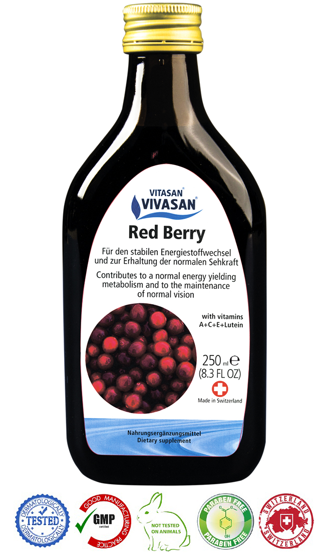 Натуральный швейцарский антиоксидантный Напиток Красная ягода/Red Berry с витаминами и лютеином VIVASAN Original 250 мл GMP Sertified Для зрения Paraben free
Натуральный швейцарский антиоксидантный Напиток Красная ягода/Red Berry с витаминами и лютеином VIVASAN Original 250 мл GMP Sertified Для зрения Paraben free
