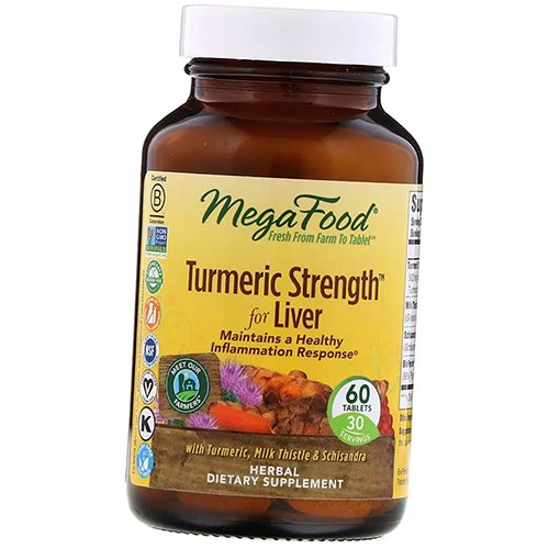 Экстракт куркумы для печени, Turmeric Strength For Liver, Mega Food 60таб (71343009)
Экстракт куркумы для печени, Turmeric Strength For Liver, Mega Food 60таб (71343009)