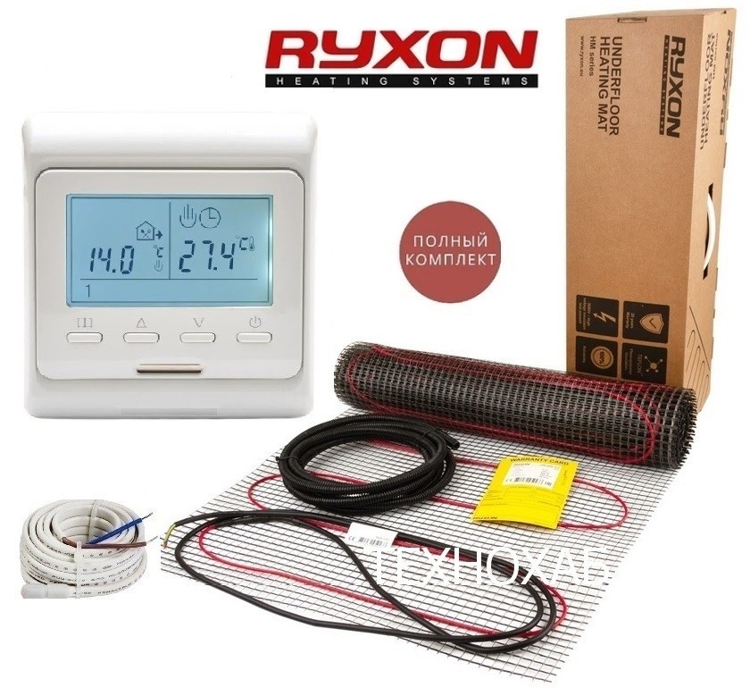 Теплый пол RYXON HM/3м² /600Ват/ 200Вт/м² двухжильный нагревательный мат с программируемым терморегулятором E 51
Теплый пол RYXON HM/3м² /600Ват/ 200Вт/м² двухжильный нагревательный мат с программируемым терморегулятором E 51