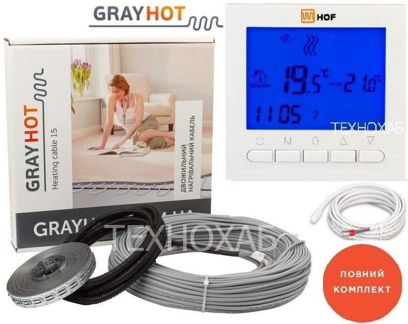 Теплый пол Grayhot 3,8м²-6,4м² 752Вт (51м) нагревательный кабель под плитку с программируемым терморегулятором HOF pro
Теплый пол Grayhot 3,8м²-6,4м² 752Вт (51м) нагревательный кабель под плитку с программируемым терморегулятором HOF pro
