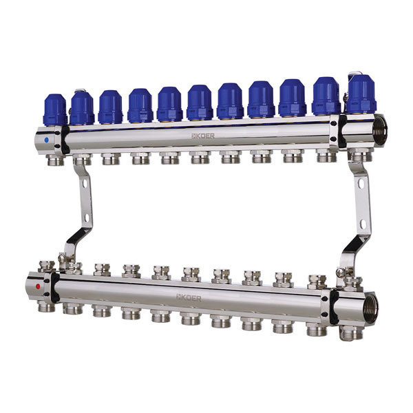 Коллекторный блок с термостатическими клапанами KOER KR.1100-11 1”x11 WAYS (KR2637) (SR202974)
Коллекторный блок с термостатическими клапанами KOER KR.1100-11 1”x11 WAYS (KR2637) (SR202974)