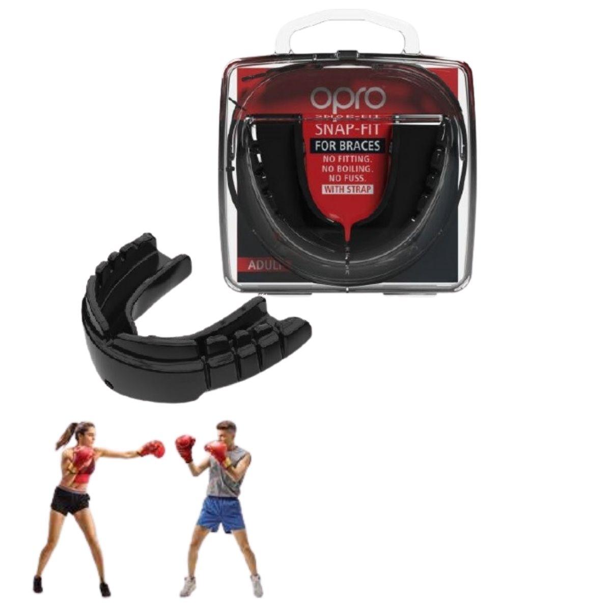 Капа боксерская одночелюстная Opro Snap-Fit For Braces Black взрослая для защиты зубов
Капа боксерская одночелюстная Opro Snap-Fit For Braces Black взрослая для защиты зубов