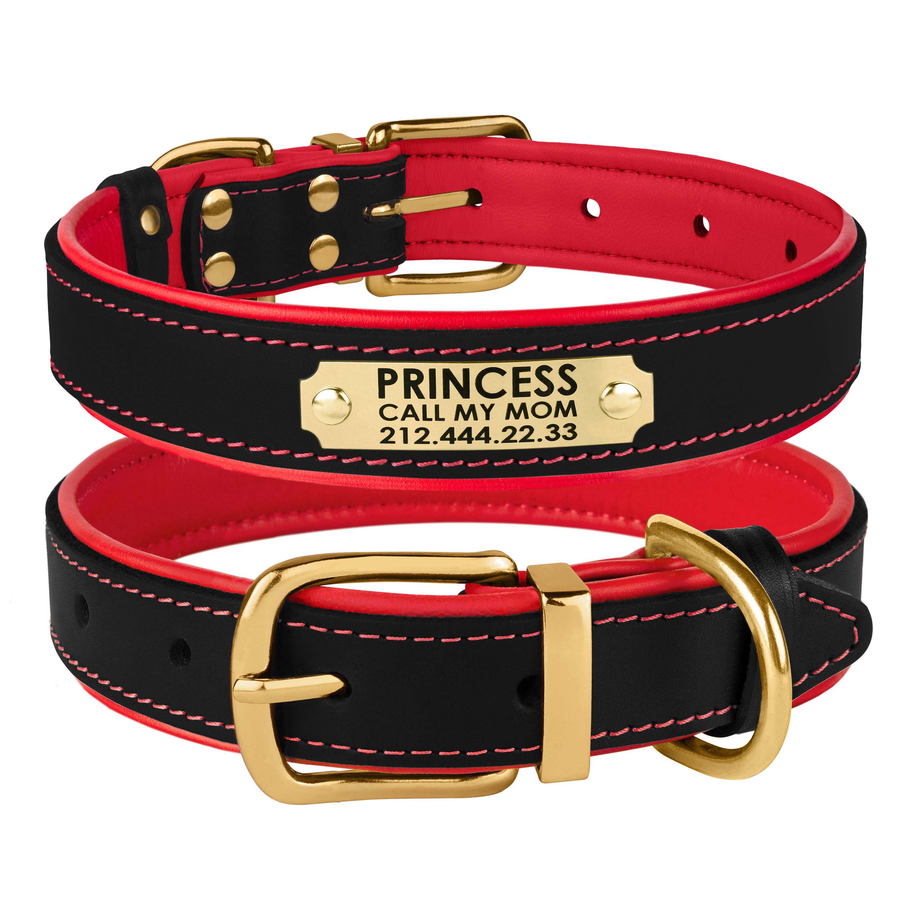 Ошейник для Собак Кожаный BronzeDog Premium с Латунной Фурнитурой и Адресником Черно-Красный 25 мм 35-45 см (62033) 
Ошейник для Собак Кожаный BronzeDog Premium с Латунной Фурнитурой и Адресником Черно-Красный 25 мм 35-45 см (62033)