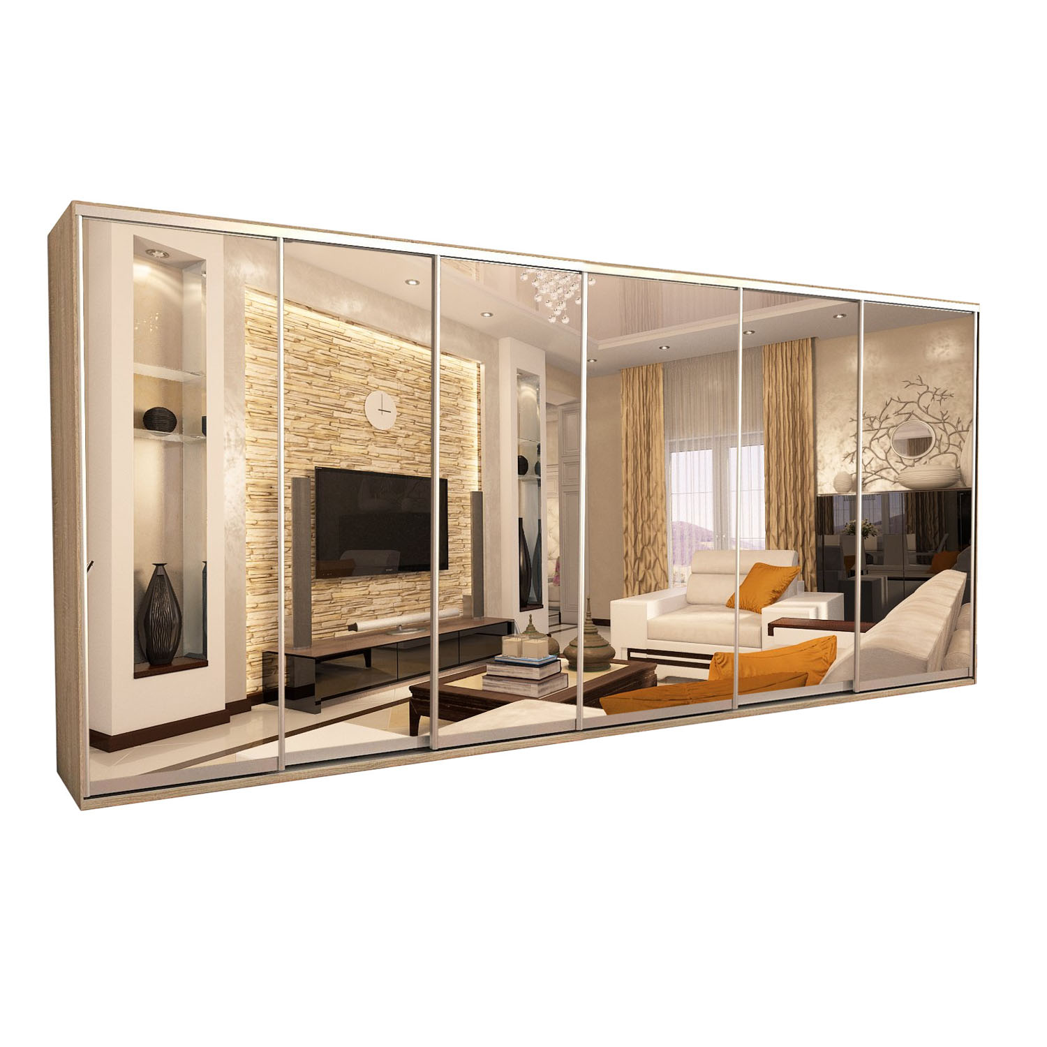 Шкаф-купе Zevs Шестидверный Зеркало 440х60х240 дуб сонома
Шкаф-купе Zevs Шестидверный Зеркало 440х60х240 дуб сонома